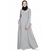 Travel Abaya in Jersey - Grey color